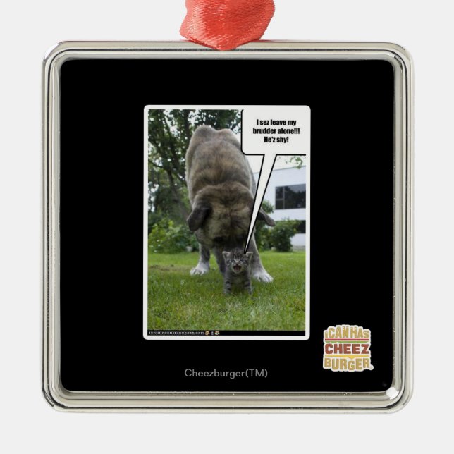 Ornamento De Metal Mim licença do sez meu brudder apenas (Frente)