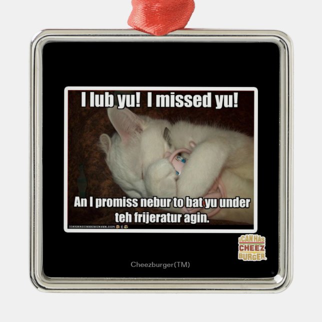 Ornamento De Metal Mim lub Yu! Eu faltei yu! (Frente)