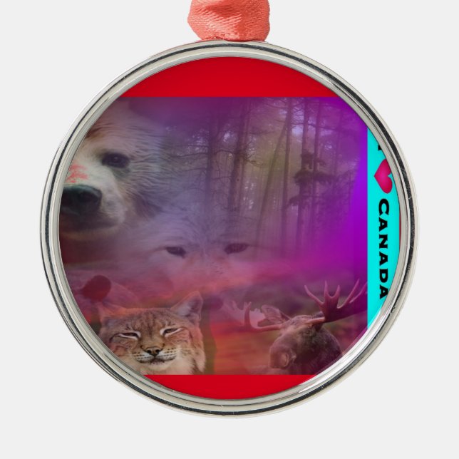 Ornamento De Metal Mim Luv Canadá (Frente)