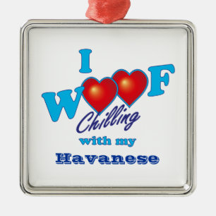 Ornamento De Metal Mim Woof Havanese