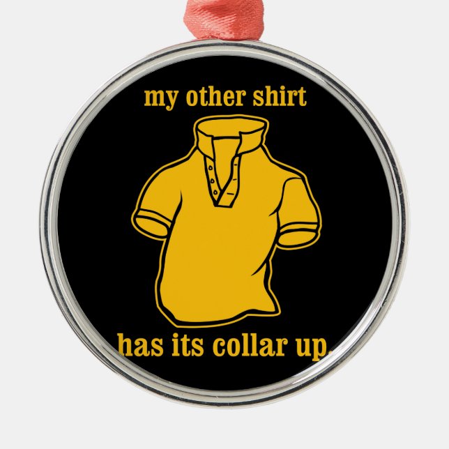 Ornamento De Metal minha outra camisa tem seu colar acima estalado do (Frente)
