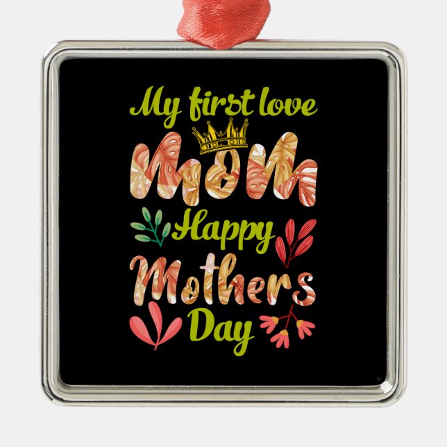 Ornamento De Metal Minha Primeira Mãe (Frente)
