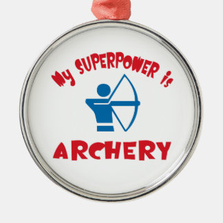 Ornamento De Metal Minha superpotência é tiro ao arco