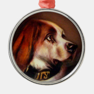 Ornamento De Metal MINIATURE DOG RETRATA Sangue