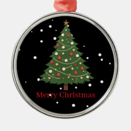 Ornamento De Metal Minimalist Christmas Tree Ornament