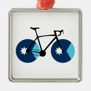 Ornamento De Metal Minnesota Flag Cycling