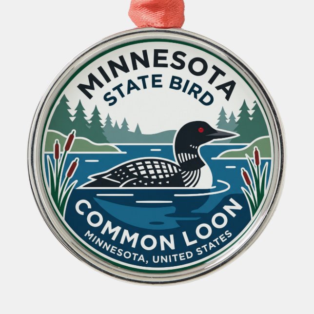 Ornamento De Metal Minnesota Minnesota (Frente)