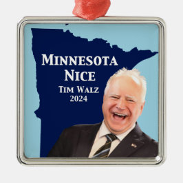 Ornamento De Metal Minnesota Nice Tim Walz