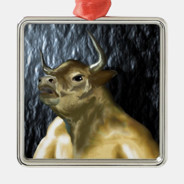 Ornamento De Metal Minotaur (Frente)