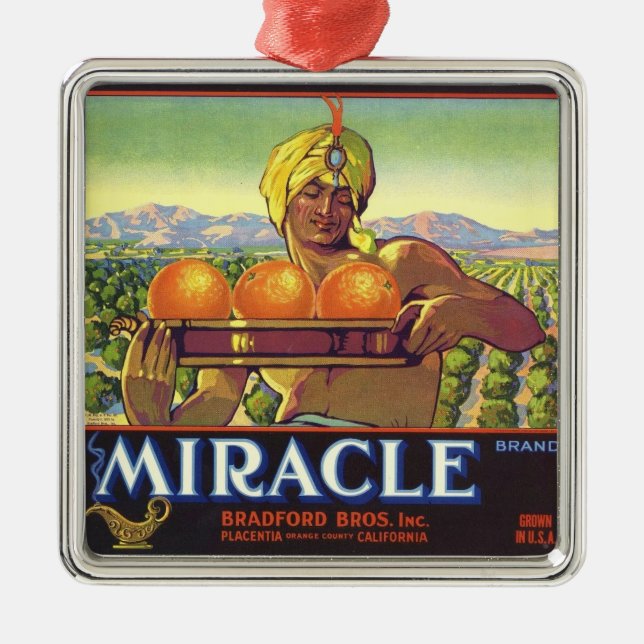Ornamento De Metal Miracle Genie (Frente)