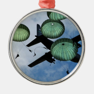 Ornamento De Metal Missão maciça do salto, pára-quedas, exército