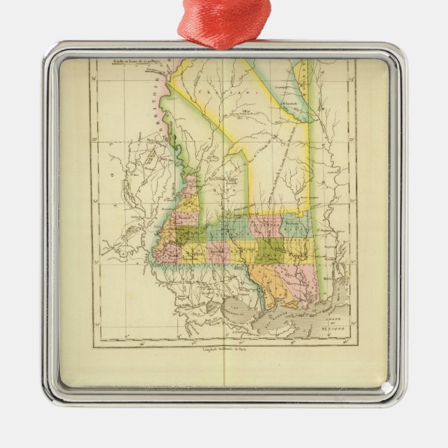 Ornamento De Metal Mississippi E.U. (Frente)