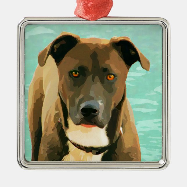Ornamento De Metal Mistura Pitador Labrabull de Pitbull do (Frente)