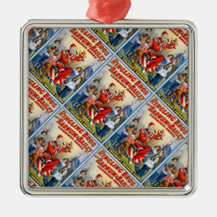 Ornamento De Metal Miúdos do poster do circo do palhaço dos irmãos