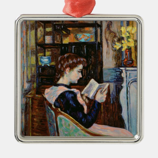 Ornamento De Metal Mlle. Leitura de Guillaumin, 1907 (Frente)