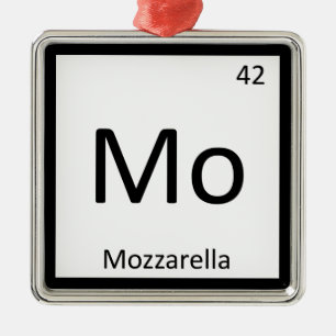 Ornamento De Metal Mo - Química de Queijo Mozzarella Mesa periódica