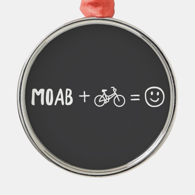 Ornamento De Metal Moab Utah Plus Bikes Makes You Happy (Frente)