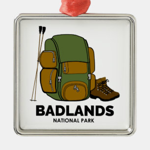 Ornamento De Metal Mochila do Parque Nacional das Ilhas Badlands