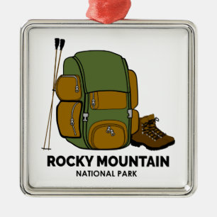 Ornamento De Metal Mochila do Parque Nacional Rocky Mountain