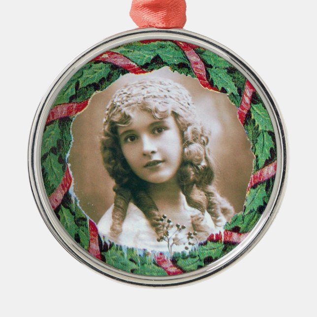 ORNAMENTO DE METAL MODELO DE FOTOGRAFIA DO NATAL (Frente)