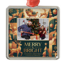 Modelo de Natal de Foto Personalizada Alegre e Bri