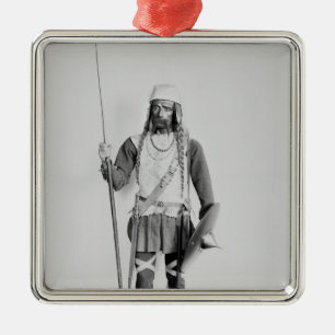 Ornamento De Metal Modelo de um guerreiro Frankish