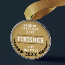 Modern Gold Medal Champion Sport Race Finish Medal