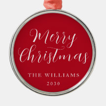 Moderno Elegante Feliz Natal Vermelho