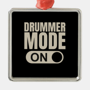 Ornamento De Metal Modo Drummer Ativado