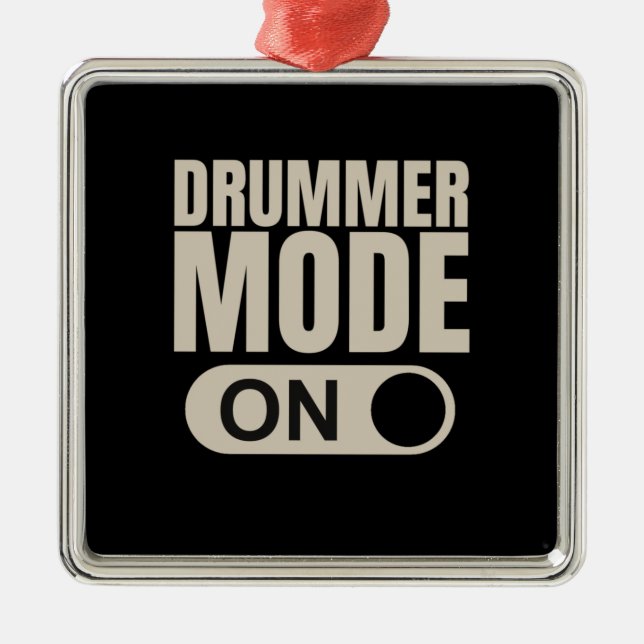 Ornamento De Metal Modo Drummer Ativado (Frente)
