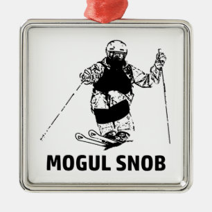 Ornamento De Metal Mogul Skiing Snob