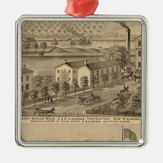 Ornamento De Metal Moinhos de lã de Clermont (Frente)