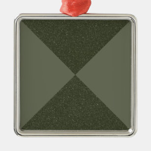 Ornamento De Metal Moisés Green Modern Cross Ornament