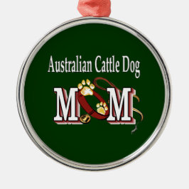 Ornamento De Metal MOM de Cães de Bovinos Australiano