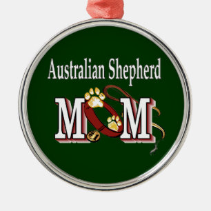 Ornamento De Metal MOM de Pastor Australiano
