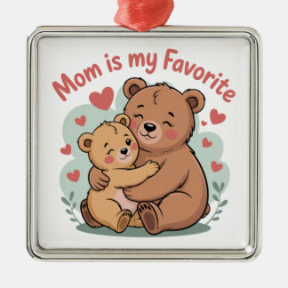Ornamento De Metal Mom Is My Favorite