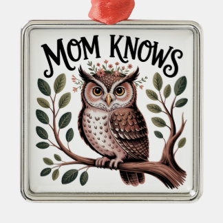 Ornamento De Metal Mom Knows