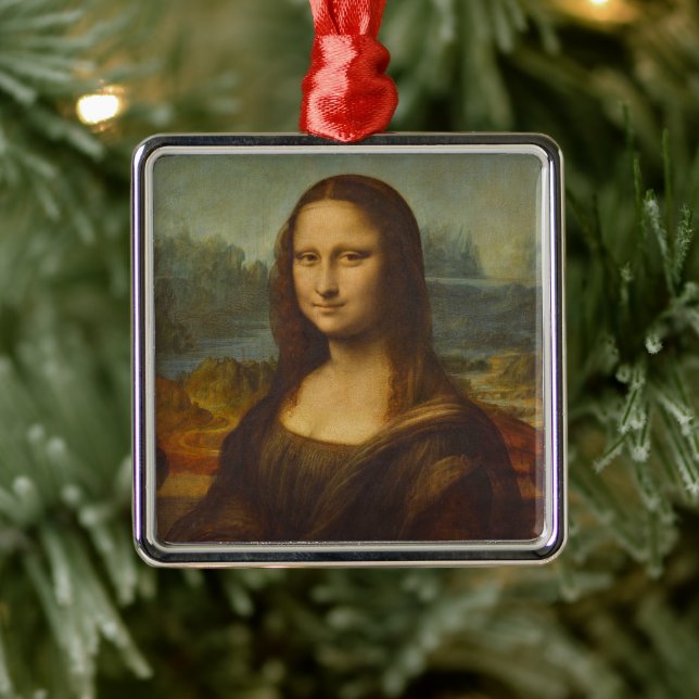 Ornamento De Metal Mona Lisa de Leonardo da Vinci, Arte Renascentista (Árvore)