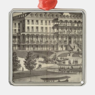 Ornamento De Metal Monmouth House, Primavera Lake Beach, Nova Jersey