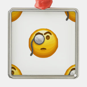 Ornamento De Metal monóculo emoji