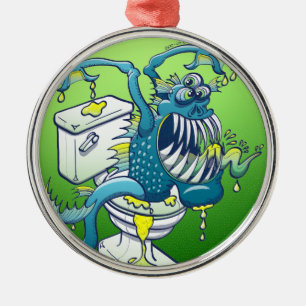 Ornamento De Metal Monstro do toalete