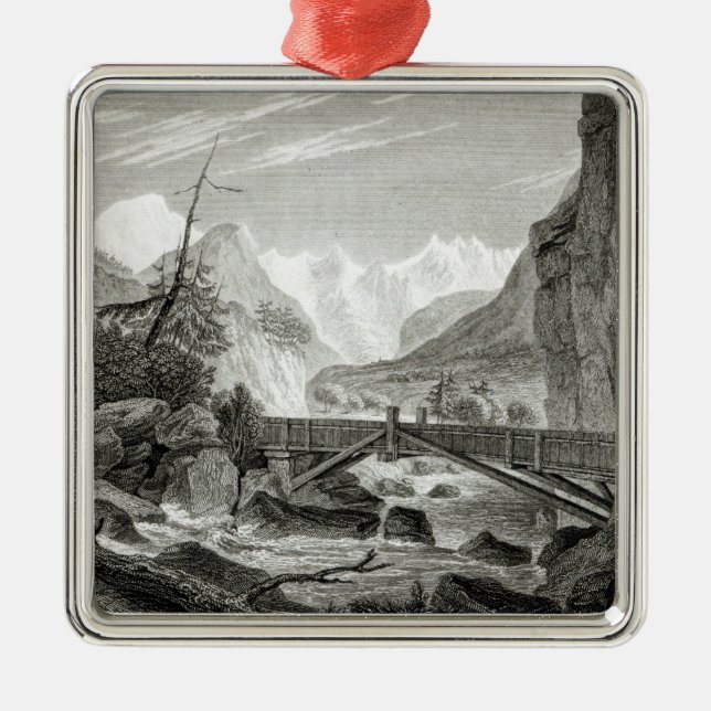 Ornamento De Metal Mont Blanc dos banhos de St. Didier (Frente)