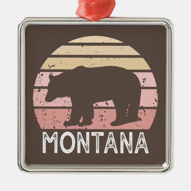 Ornamento De Metal Montana Bear (Frente)
