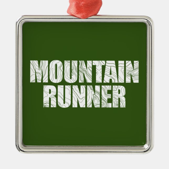 Ornamento De Metal Montanha Runner (Frente)