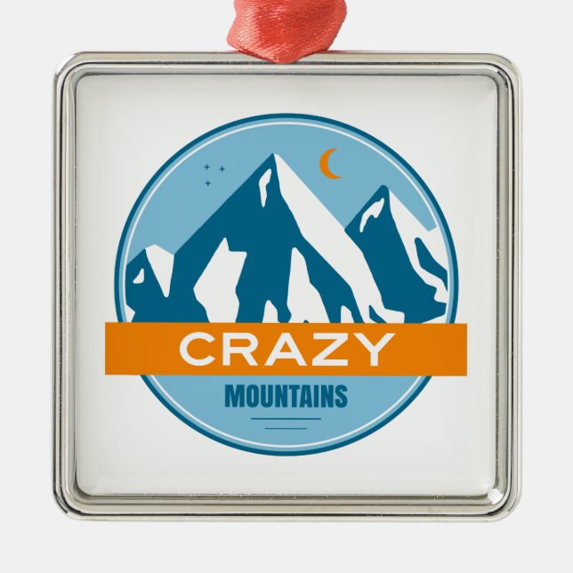 Ornamento De Metal Montanhas Crazy Montana (Frente)