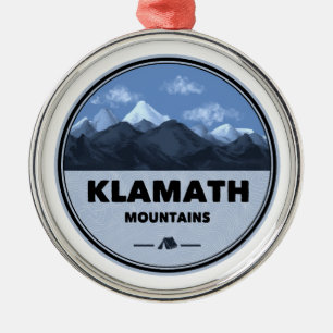 Ornamento De Metal Montanhas Klamath Califórnia Oregon Acampamento