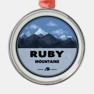Ornamento De Metal Montanhas Ruby Nevada Acampamento