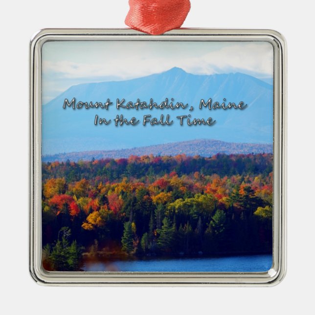 Ornamento De Metal Monte Katahdin No Queda (Frente)