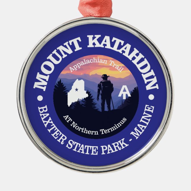 Ornamento De Metal Monte Katahdin (rd2) (Frente)