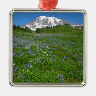 Ornamento De Metal Monte Rainier com Tremoços Roxos